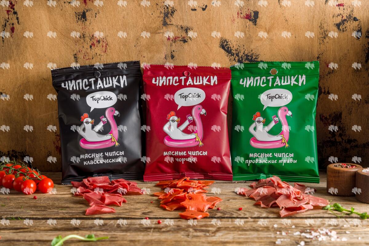 Мясные чипсы "Прованские травы" сыровяленые