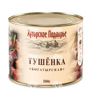 Тушёнка "Богатырская", СТО, 500 г, ж/б, без ключа